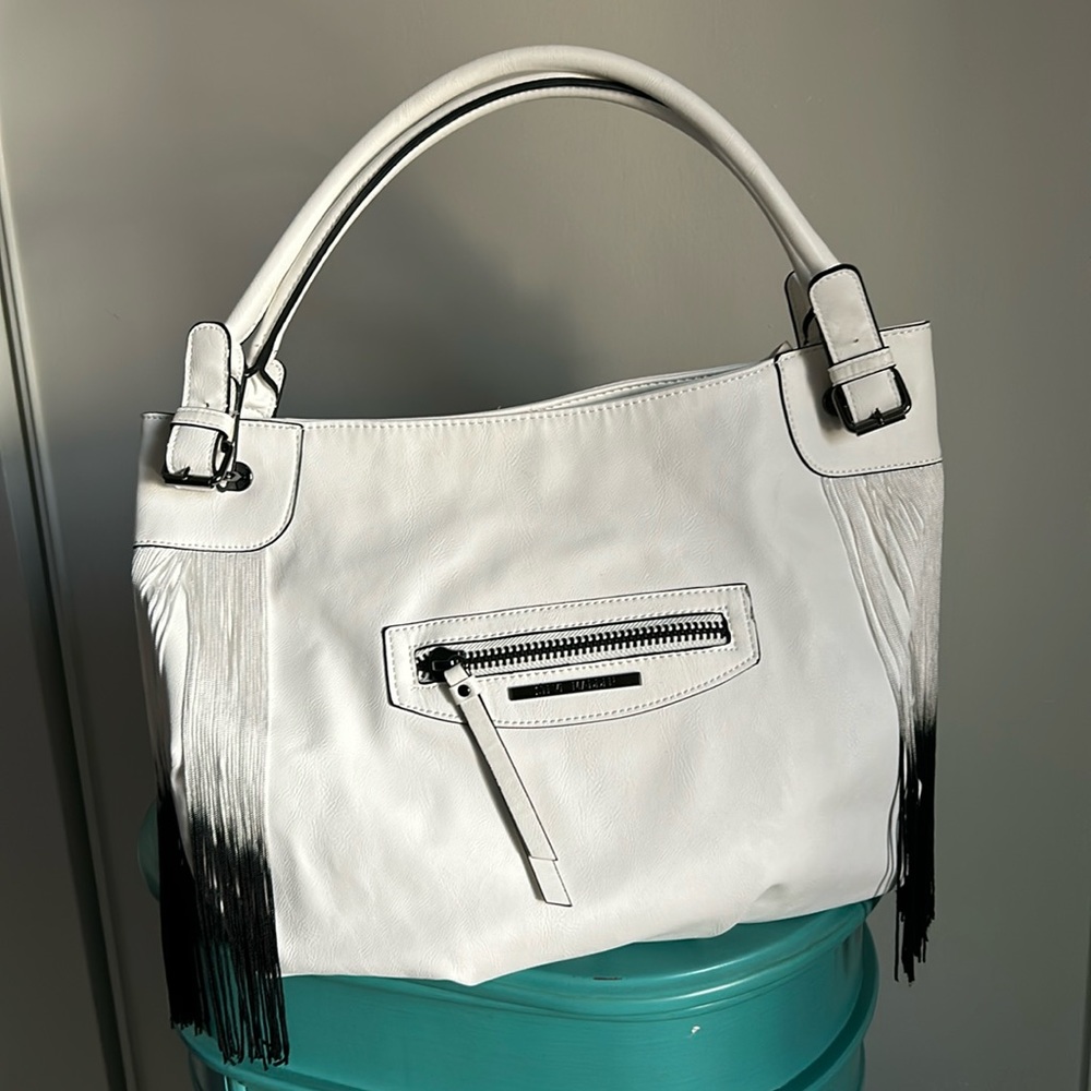 Steve Madden Black and White Hobo Bag